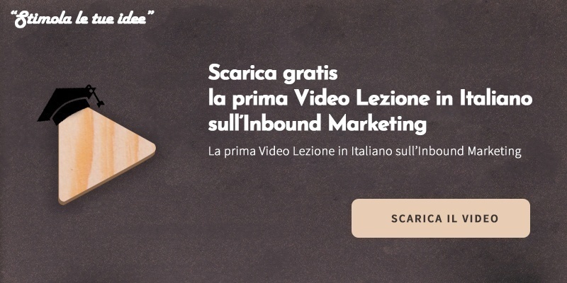 prima video lezione in italiano inbound marketing